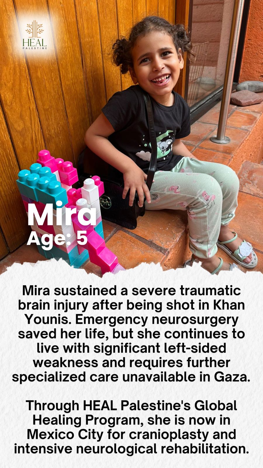 Mira, Global Healing Program child