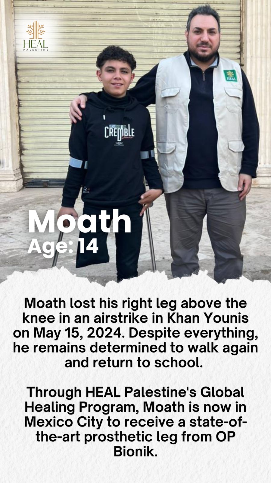 Moath, Global Healing Program child